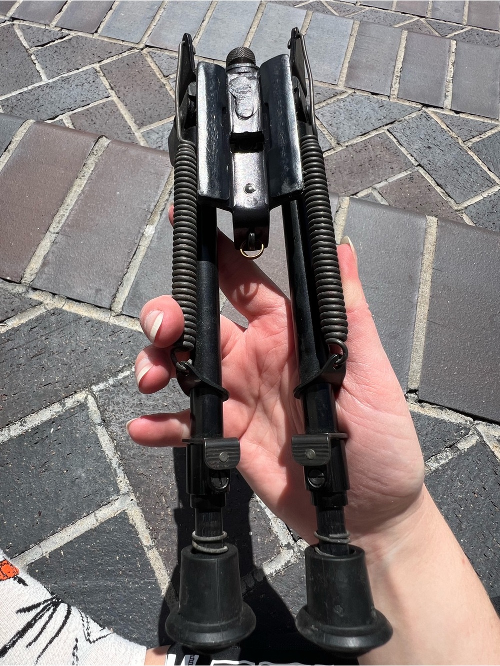 9 Inch Black Bipod for Hunting - Picture 8 of 10